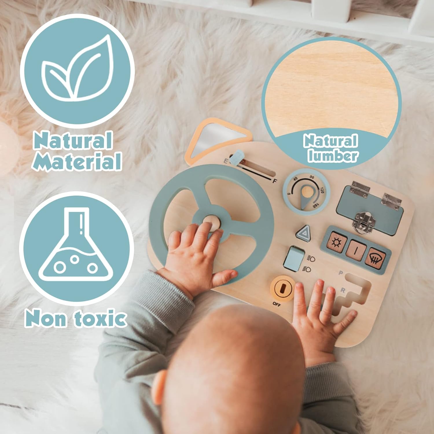 Puzzle con números de madera Nemi Kids