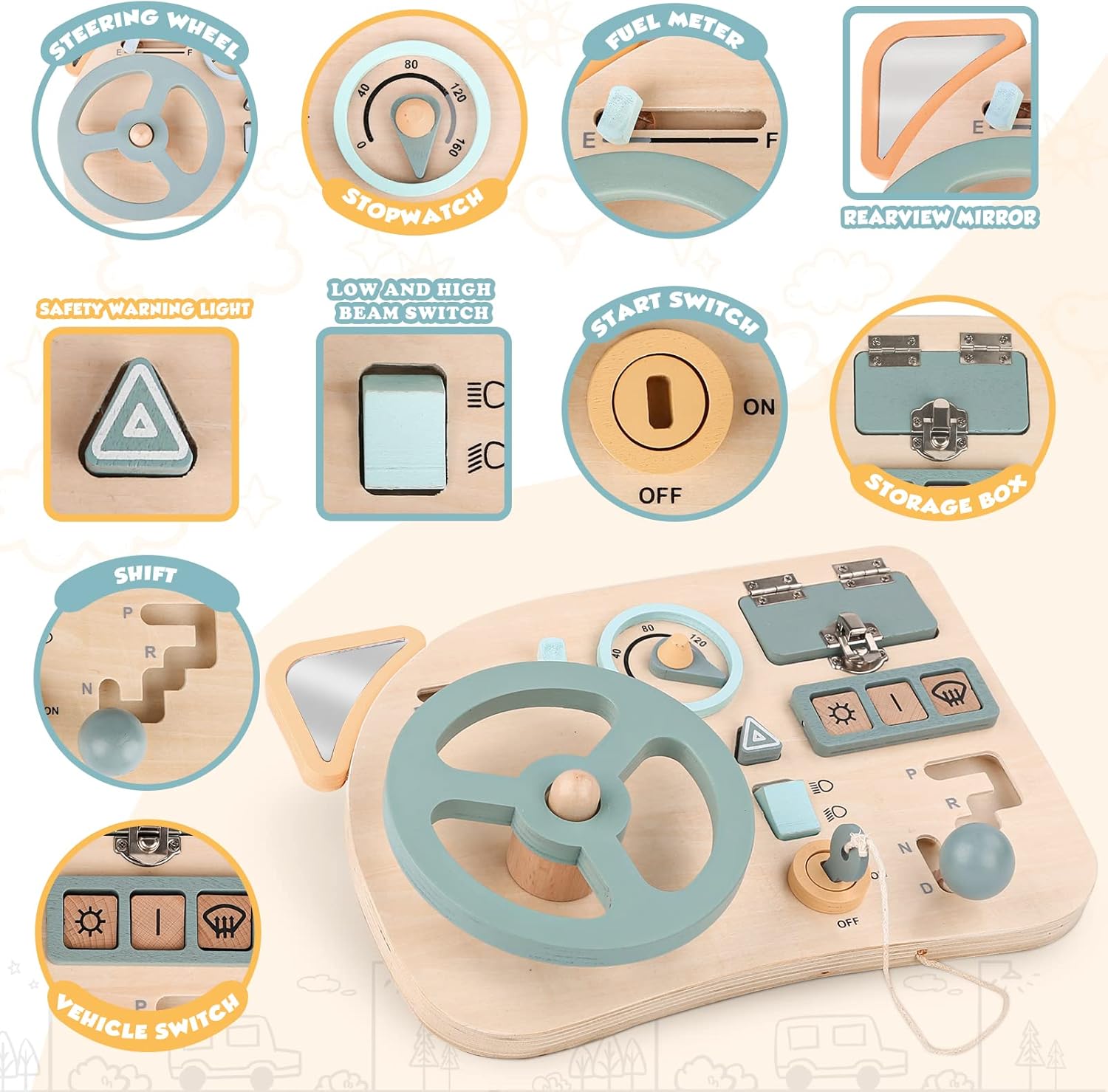 Puzzle con números de madera Nemi Kids