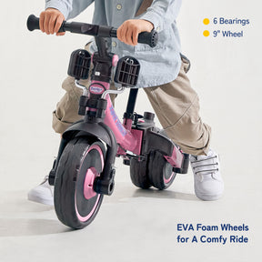 Tricycle enfant pliable 7-en-1  de 1 à 4 ans