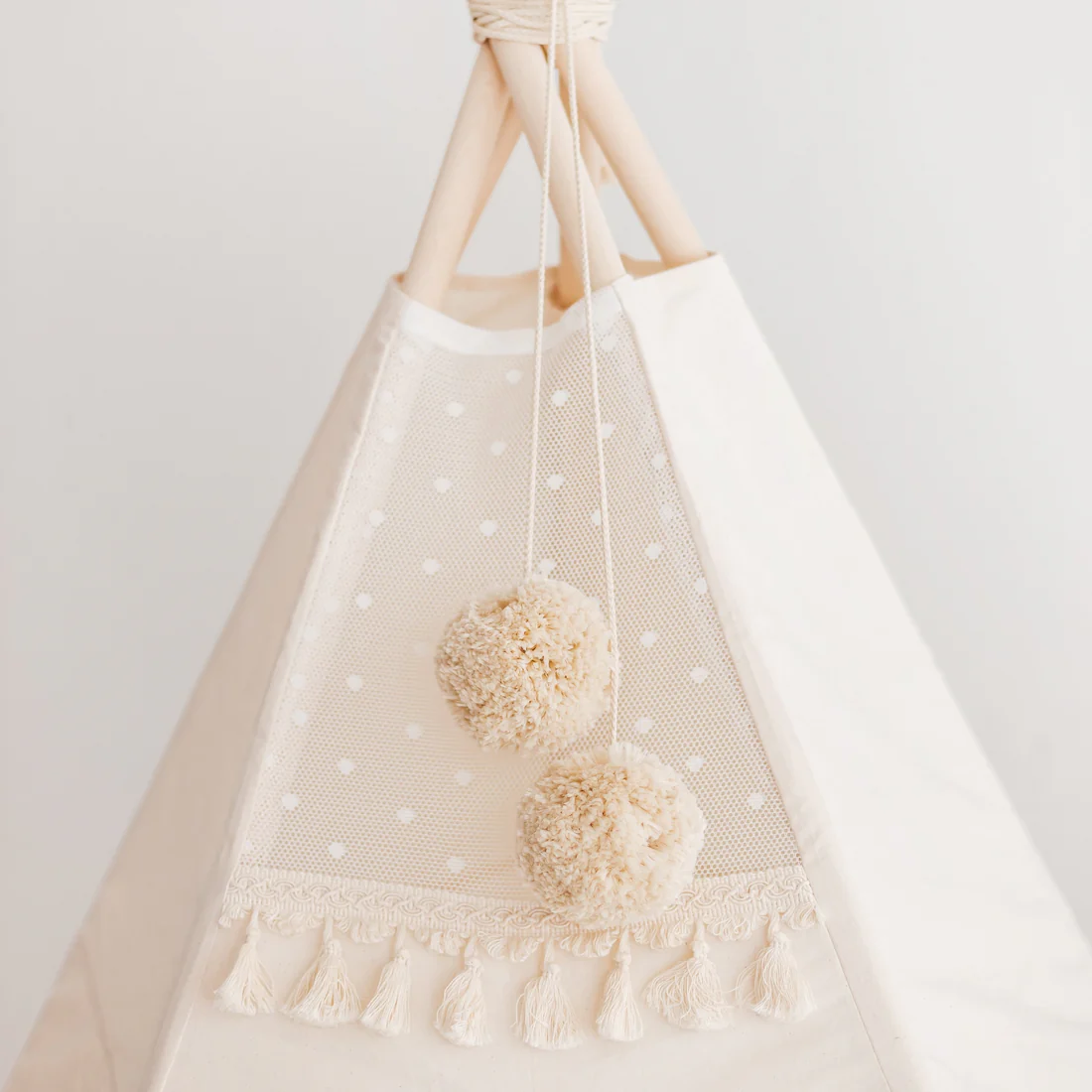 Tipi infantil con esterilla, dispositivo de fijación y guirnalda 120Lx120lx150H
