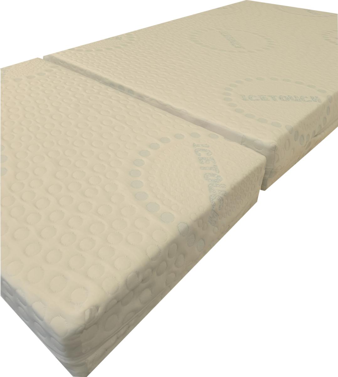 Convertible mattress 90 x 140 x 15 cm "ice touch fabric" + extension 90 x 50 x 15 cm