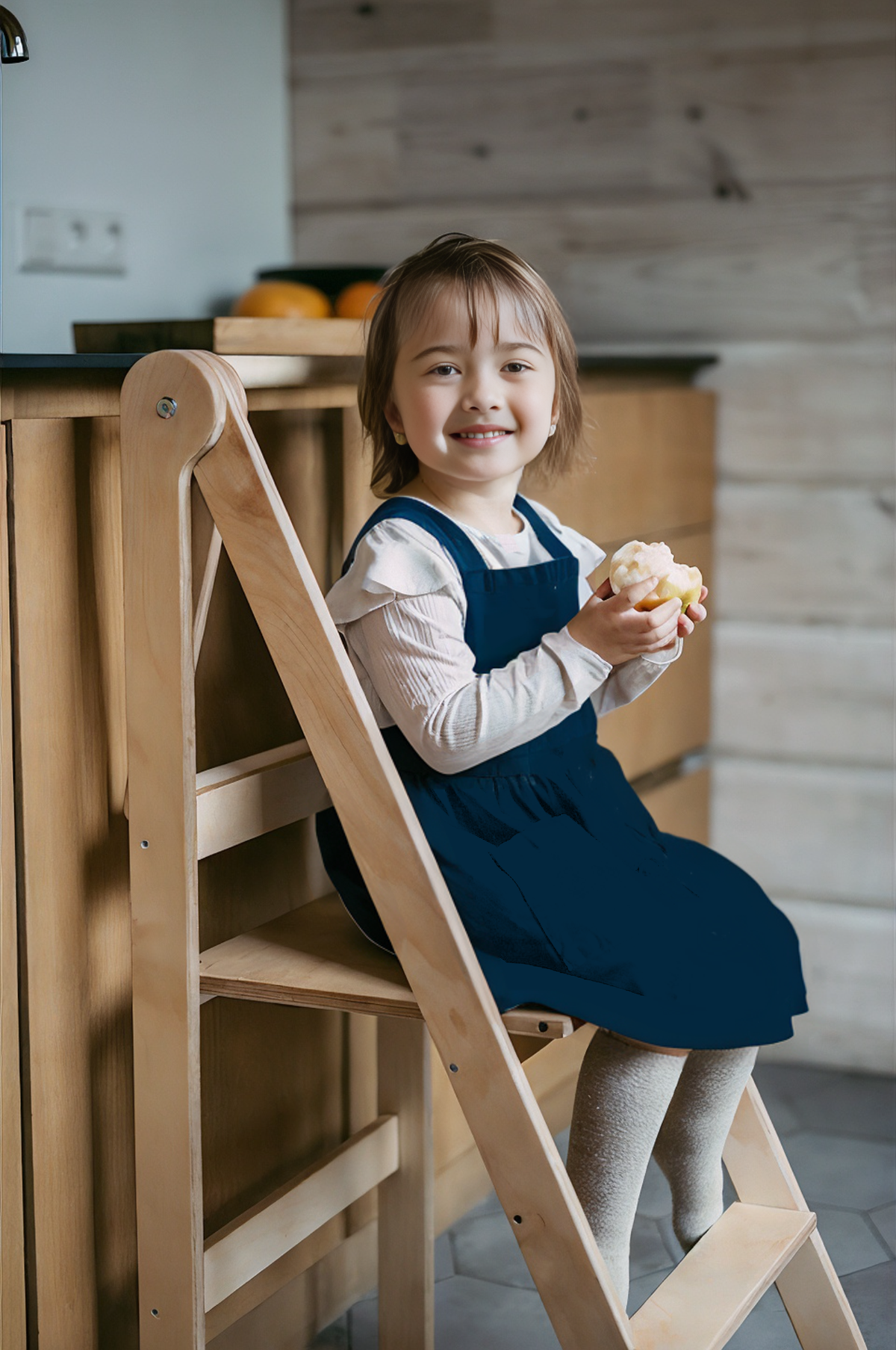 Torre de aprendizagem Montessori dobrável Babykare com estabilizador
