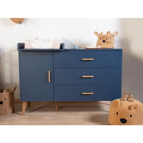 Commode à langer Bleu nuit - 3 tiroirs et 1 porte - ChildHome - Dressers par Childhome