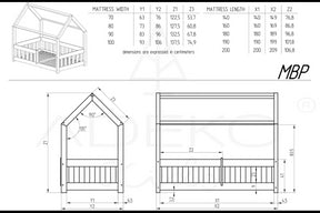 Cama infantil de cabina MBP Mila